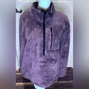 PINK Victoria's Secret plum Sherpa Jacket large